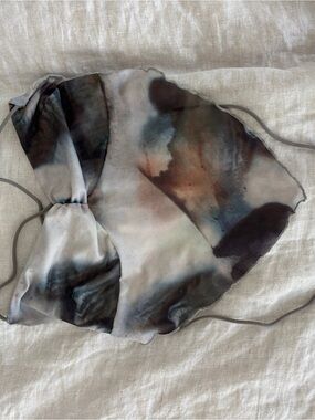 SHEIN Multicolor Abstract Tie-Dye Crop Top